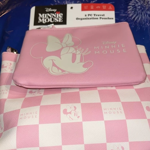 Disney Handbags - NWT Disney Minnie Mouse 2-Piece PINK Travel Organization Pouches